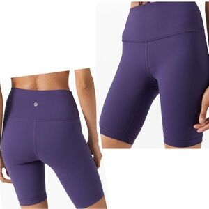 NWT Lululemon Wunder Train High Rise Short 8" midnight orchid purple